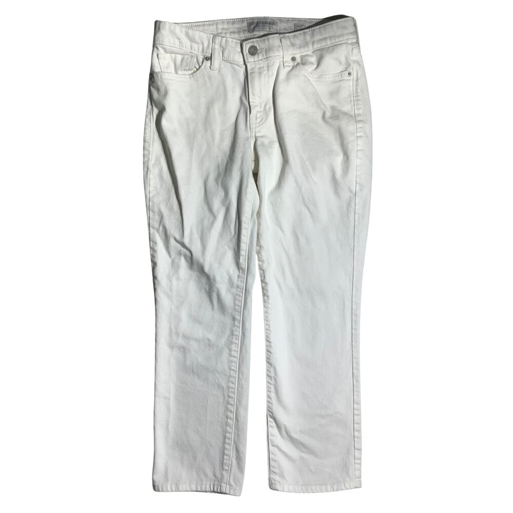 Lucky Brand White Sweet Crop Jeans Women 6/28 — Mid Rise, Stretch, Classic